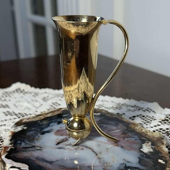 Vintage Napier brass kitty cat 1 oz jigger - Picture 5 of 10